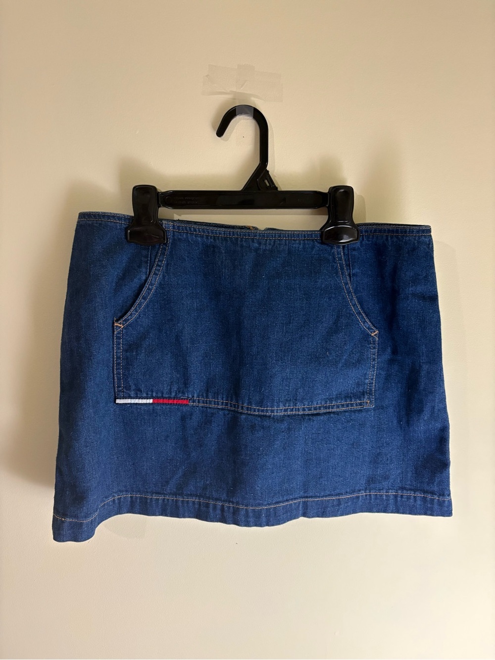 Denim Mini Skirt with Front Pocket